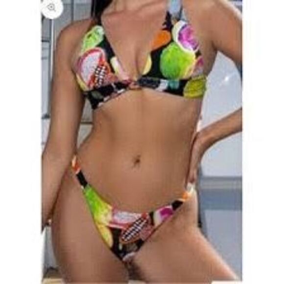 SWIMINISTA X CHRISTIAN LACROIX bikini bottom size Large monaos black - Picture 3 of 7